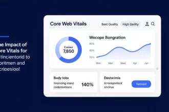 A Core Web Vitals metrikáit bemutató grafikon, amely a weboldalak teljesítményét és felhasználói élményét elemzi. A képen látható adatok a rangsorolás szempontjából fontosak.