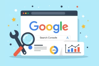 A Google Search Console felülete, amely grafikonokat és statisztikákat mutat a weboldal teljesítményéről, a keresőoptimalizálás érdekében.