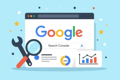 A Google Search Console felülete, amely grafikonokat és statisztikákat mutat a weboldal teljesítményéről, a keresőoptimalizálás érdekében.