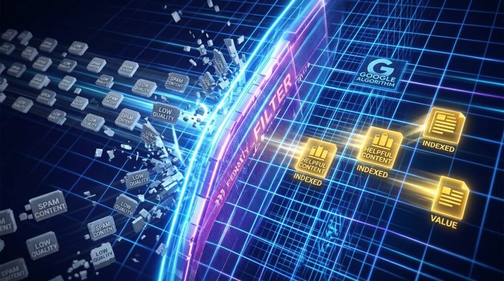 Indexből való kizárás kockázata Google büntetés