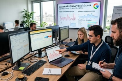 SEO csapat a Google májusi alapfrissítés 2024 hatásait elemzi.